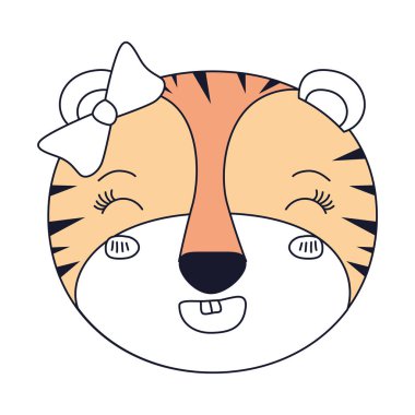 dişi kaplan hayvan çok güzel ifade mutluluk siluet renk bölümleri yüz