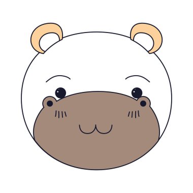 su aygırı mutluluk ifadesinin sevimli yüzü siluet renk bölümleri