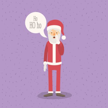 renk poster sparks ile diyalog ile Noel Baba ile tam vücut karikatürü ile kutu metin ho ho ho