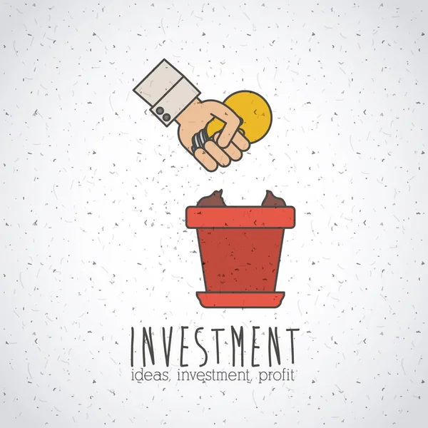 Investment ideeën en winst design — Stockvector