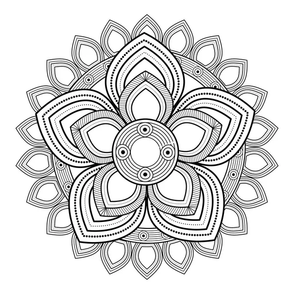 Mandale de concepto bohemio y ornamento — Vector de stock