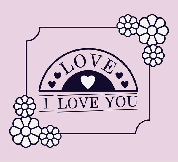 Design av kjærlighetsforseglingskort – stockvektor
