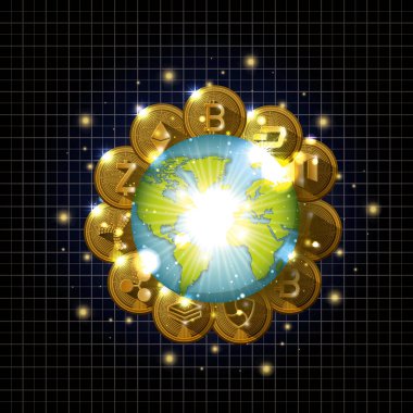 cryptocurrency gezegen Icons