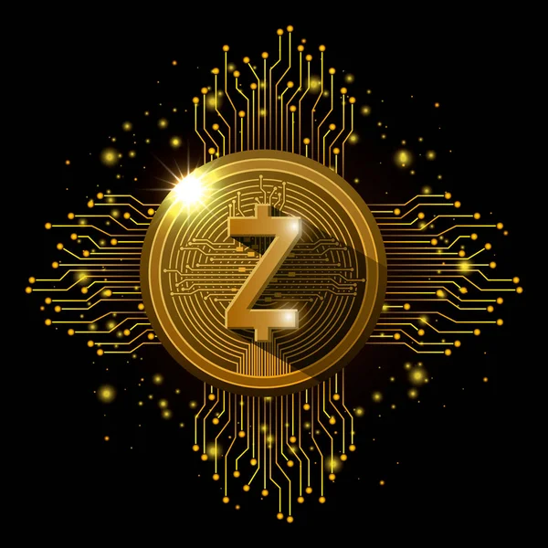 Zcash Mining Set Symbole — Stockvektor