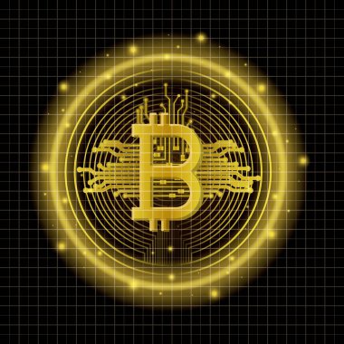 bitcoin madencilik altın Icons set