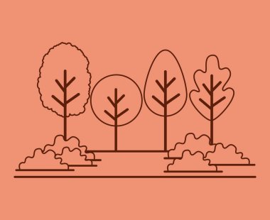 Orman manzara sahne simgesi