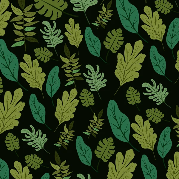Natürliche Blätter Muster Hintergrund — Stockvektor