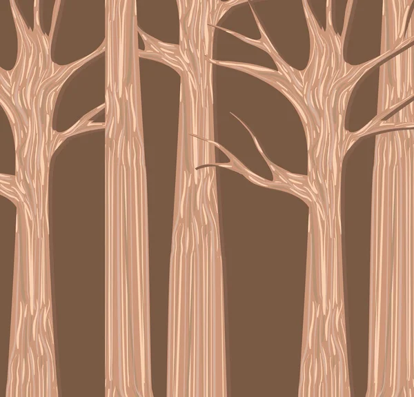 Őszi fák erdei háttér — Stock Vector