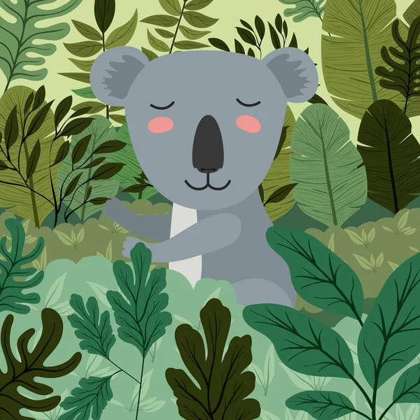 Koala in der Waldszene — Stockvektor