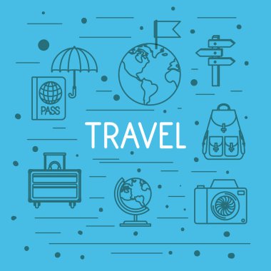 Dünya set simgeleri seyahat