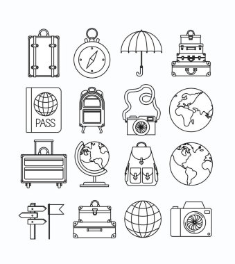 Dünya set simgeleri seyahat