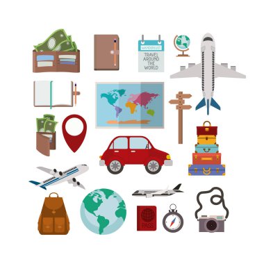 Dünya set simgeleri seyahat