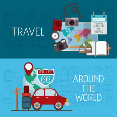 Dünya set simgeleri seyahat