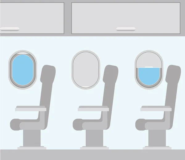 Avions fenêtres avec chaises — Image vectorielle