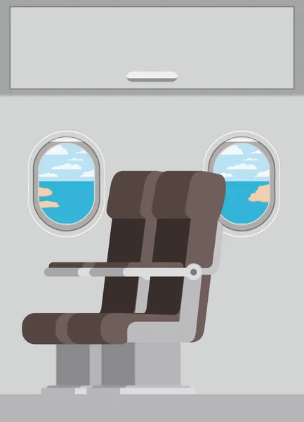 Windows uçak sandalye ile — Stok Vektör
