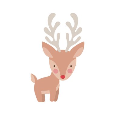 Küçük ren geyiği Noel karakteri simgesi