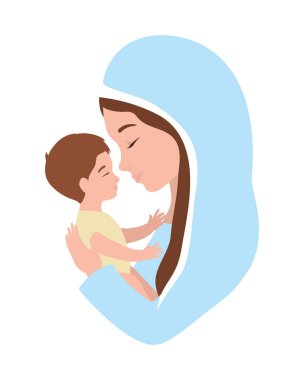 Meryem Ana, İsa 'yı kaldıran bebek yemlik karakterleri