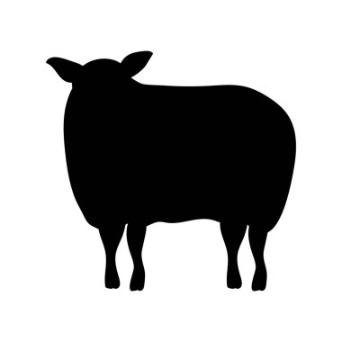 Sevimli koyun yemliği hayvan karakteri