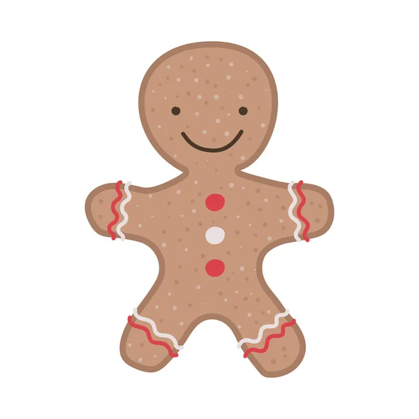 Joyeux noël gingembre icône cookie — Image vectorielle