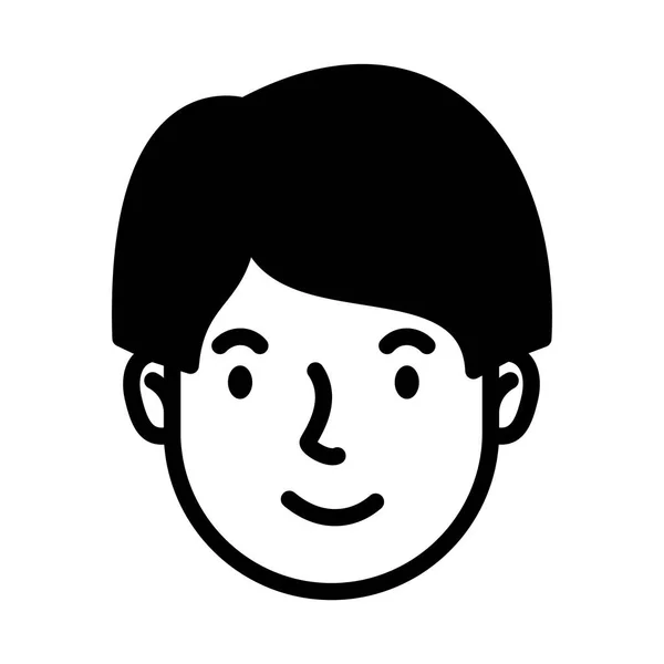 Hlava muž tvář avatar charakter — Stockový vektor