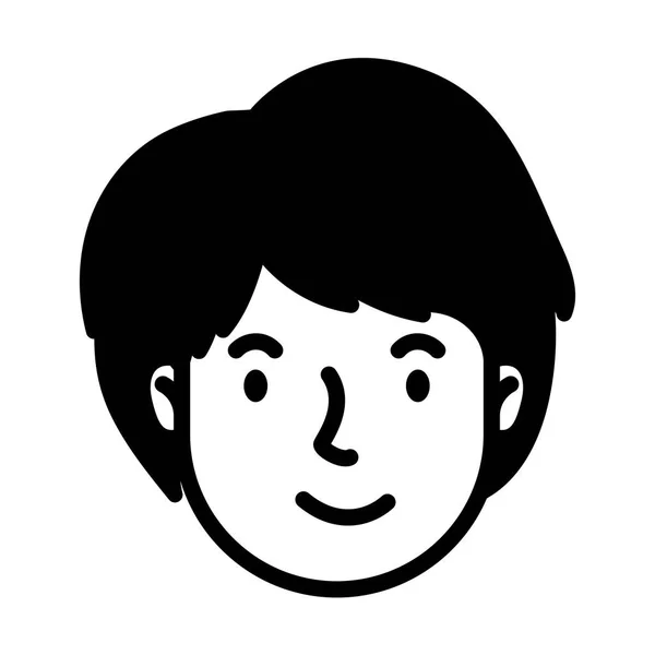Tête homme visage avatar personnage — Image vectorielle