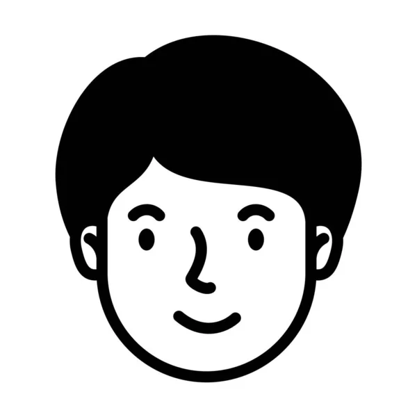 Tête homme visage avatar personnage — Image vectorielle