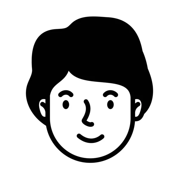 Head man face avatar character — Stock Vector