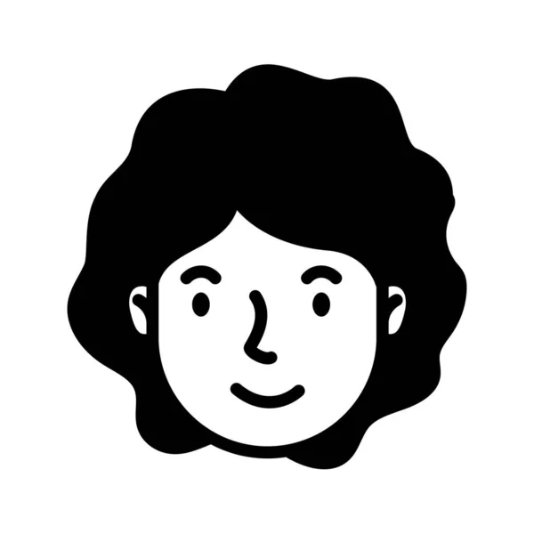 Tête femme visage avatar personnage — Image vectorielle