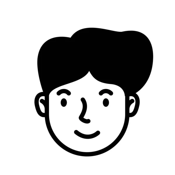 Hlava muž tvář avatar charakter — Stockový vektor
