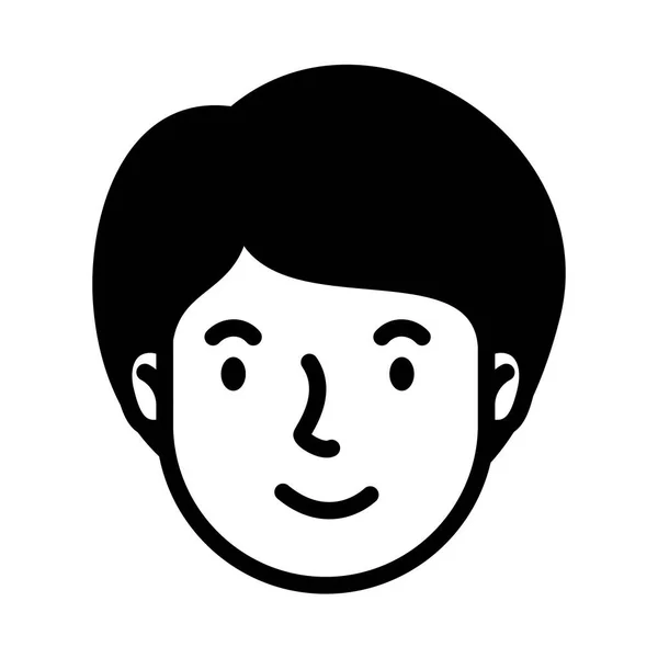 Cabeza hombre cara avatar carácter — Vector de stock