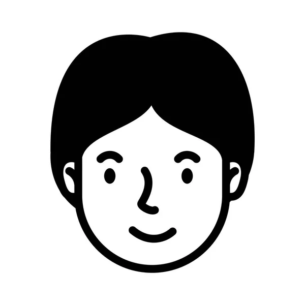 Fej ember arc avatar karakter — Stock Vector