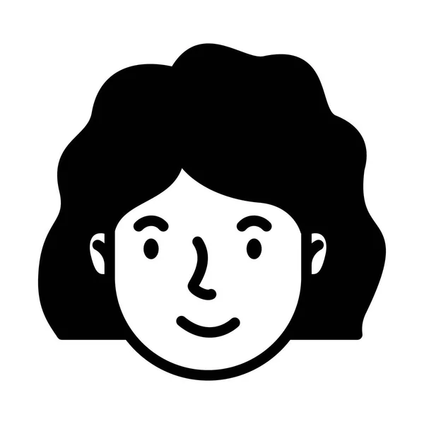 Hlava žena tvář avatar charakter — Stockový vektor