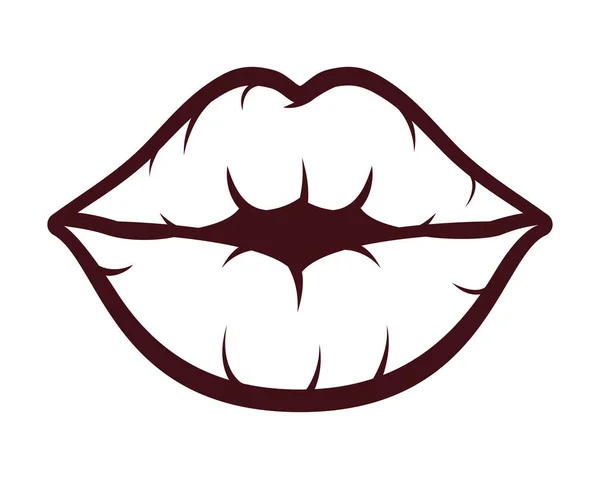 Sexy žena ústa pop art styl — Stockový vektor