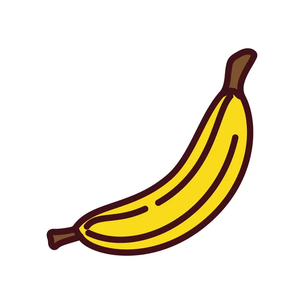 Fruta fresca plátano pop arte estilo — Vector de stock
