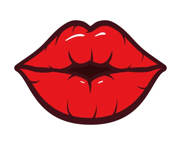Sexy kobieta usta pop sztuka styl — Wektor stockowy