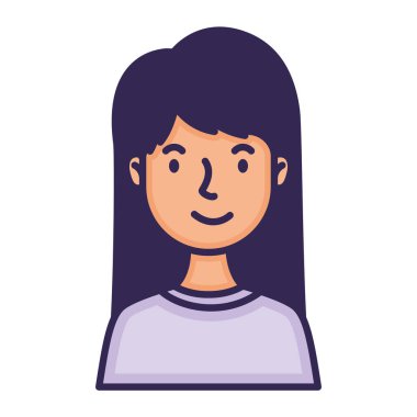 kadın avatar karakter dolgu biçimi