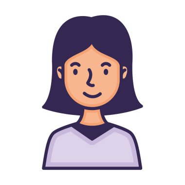 kadın avatar karakter dolgu biçimi