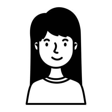 kadın avatar karakter çizgisi biçimi