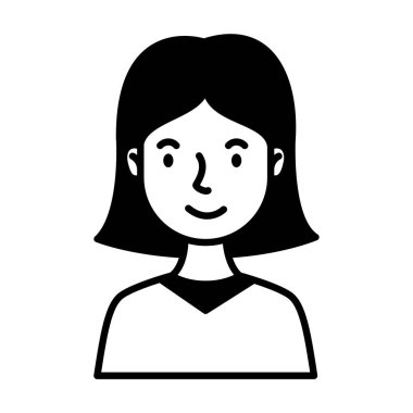 kadın avatar karakter çizgisi biçimi