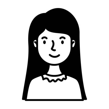 kadın avatar karakter çizgisi biçimi