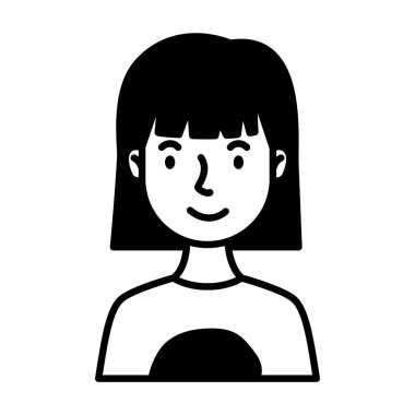 kadın avatar karakter çizgisi biçimi