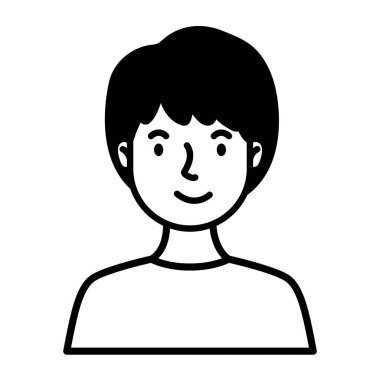 Man avatar karakter çizgisi biçimi