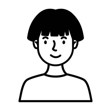 Man avatar karakter çizgisi biçimi