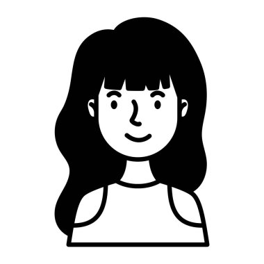 kadın avatar karakter çizgisi biçimi