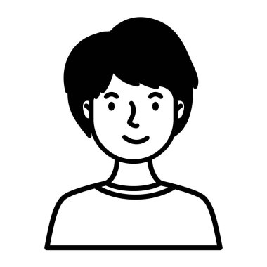 Man avatar karakter çizgisi biçimi