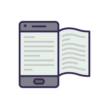 akıllı telefon simgesinde elektronik kitap