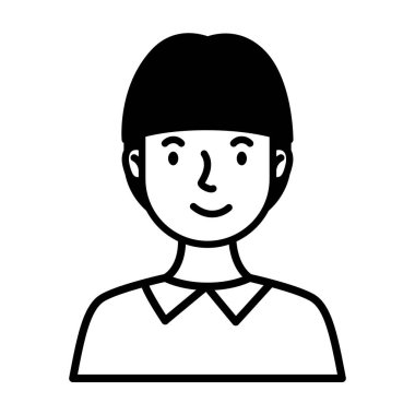 Man avatar karakter çizgisi biçimi