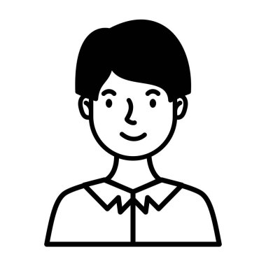 Man avatar karakter çizgisi biçimi