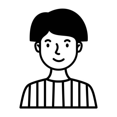 Man avatar karakter çizgisi biçimi