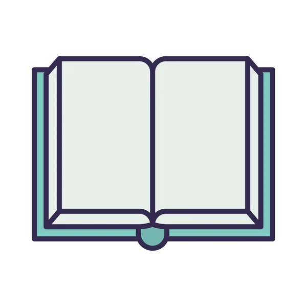 Učebnice vzdělávání otevřít izolovanou ikonu — Stockový vektor
